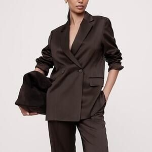 Banana Republic Double Breasted Satin Blazer